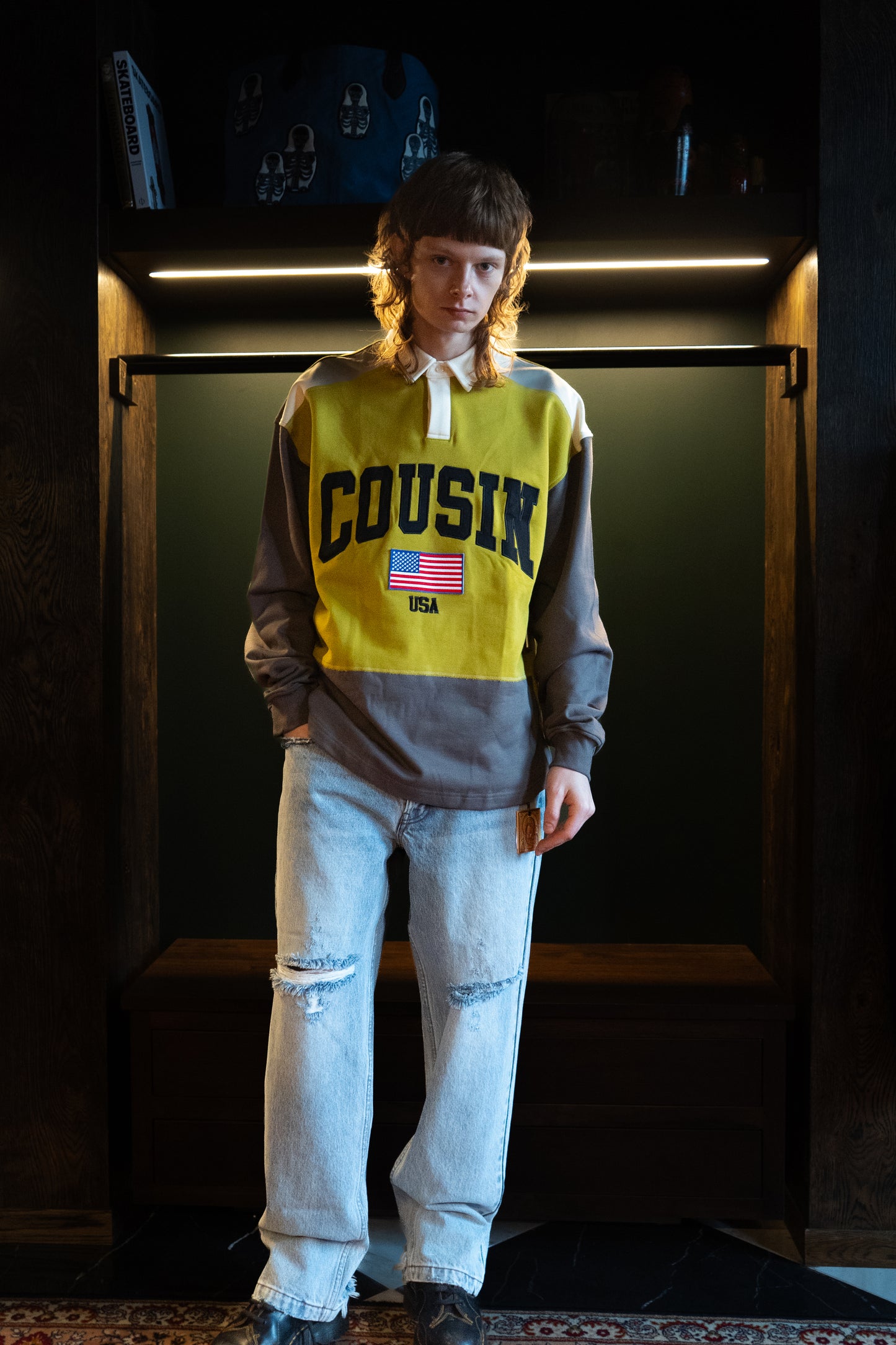 Cousin Chenille Angle Flag Polo