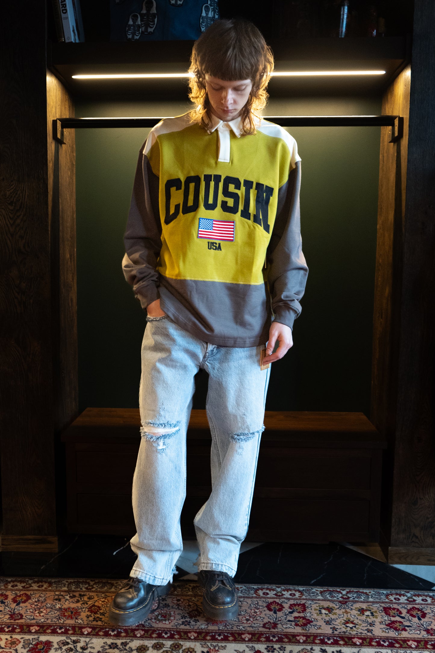 Cousin Chenille Angle Flag Polo