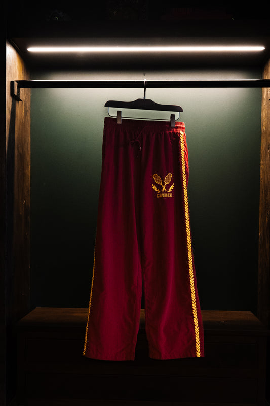 Cousin Tennis Racquet Club Nylon Pants Maroon