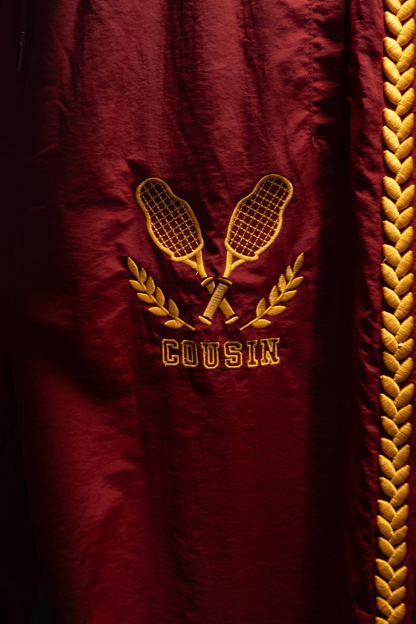 Cousin Tennis Racquet Club Nylon Pants Maroon