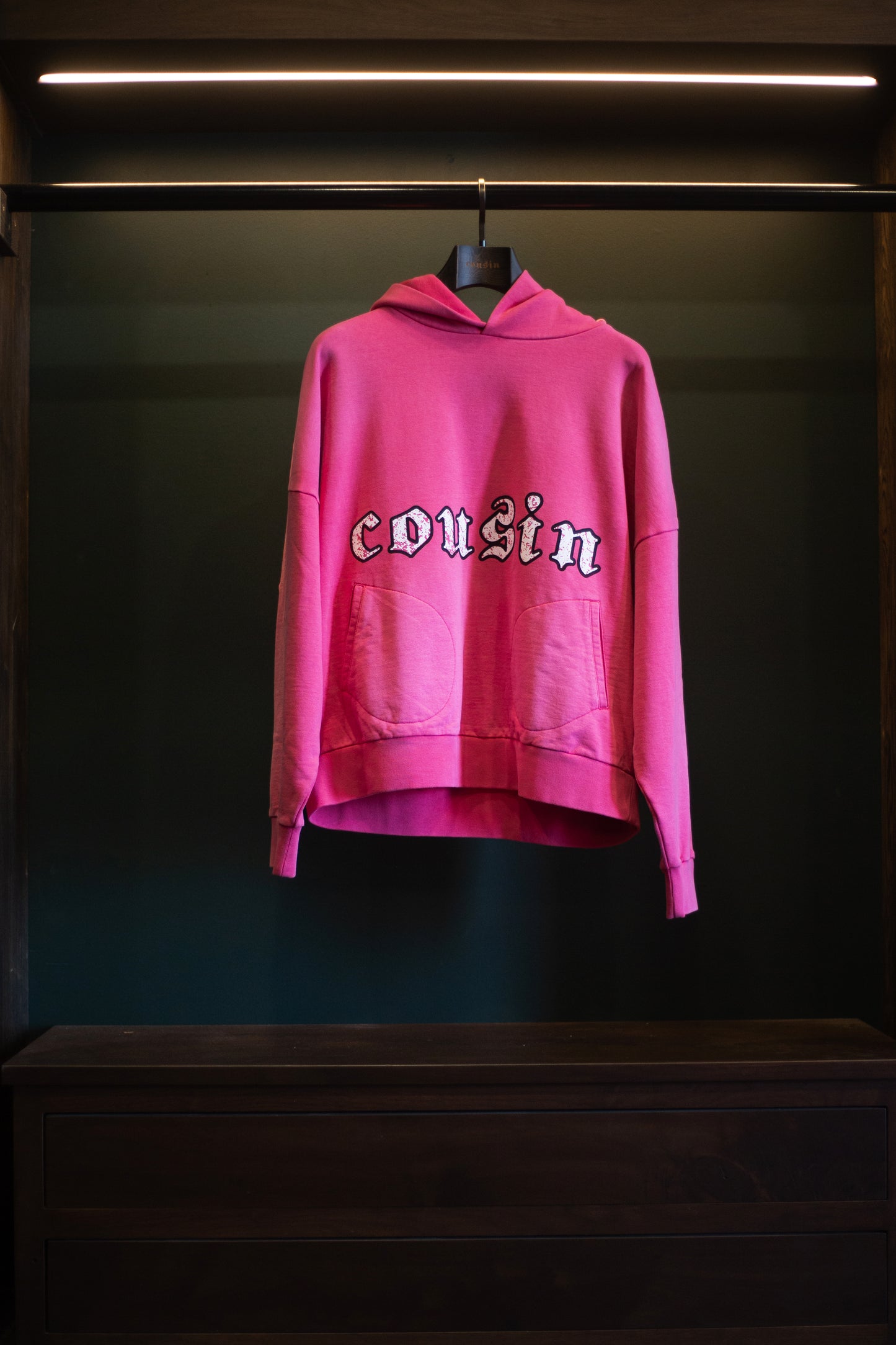 Cousin Matryoshka OG Front Logo Hoodie Washed Pink