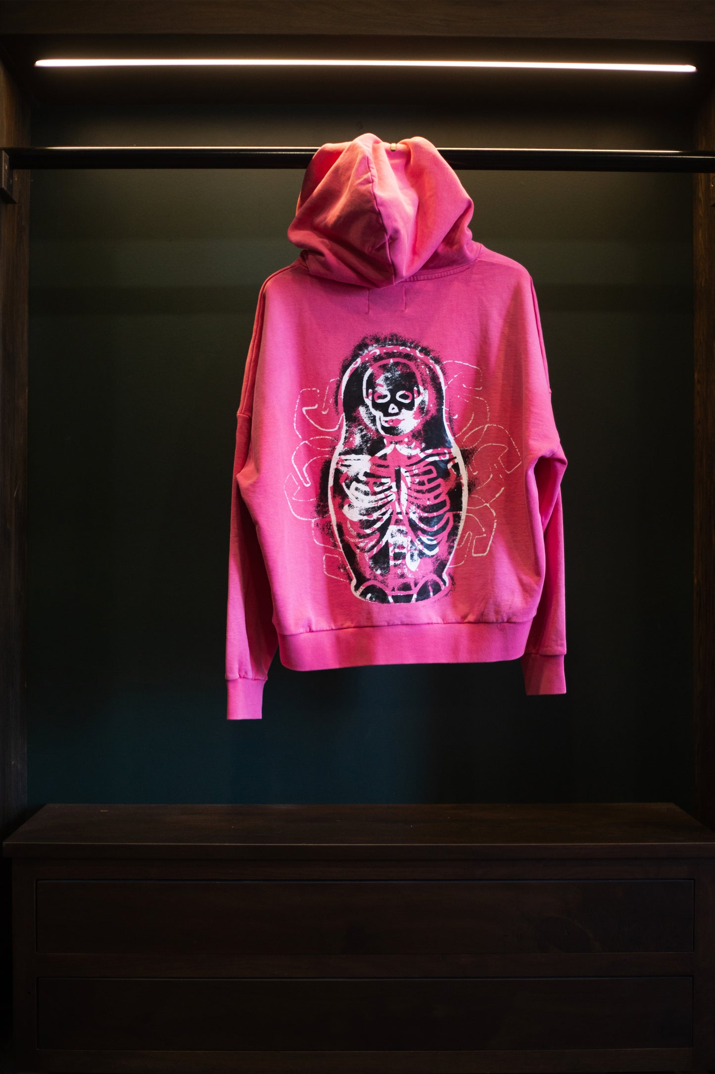 Cousin Matryoshka OG Front Logo Hoodie Washed Pink