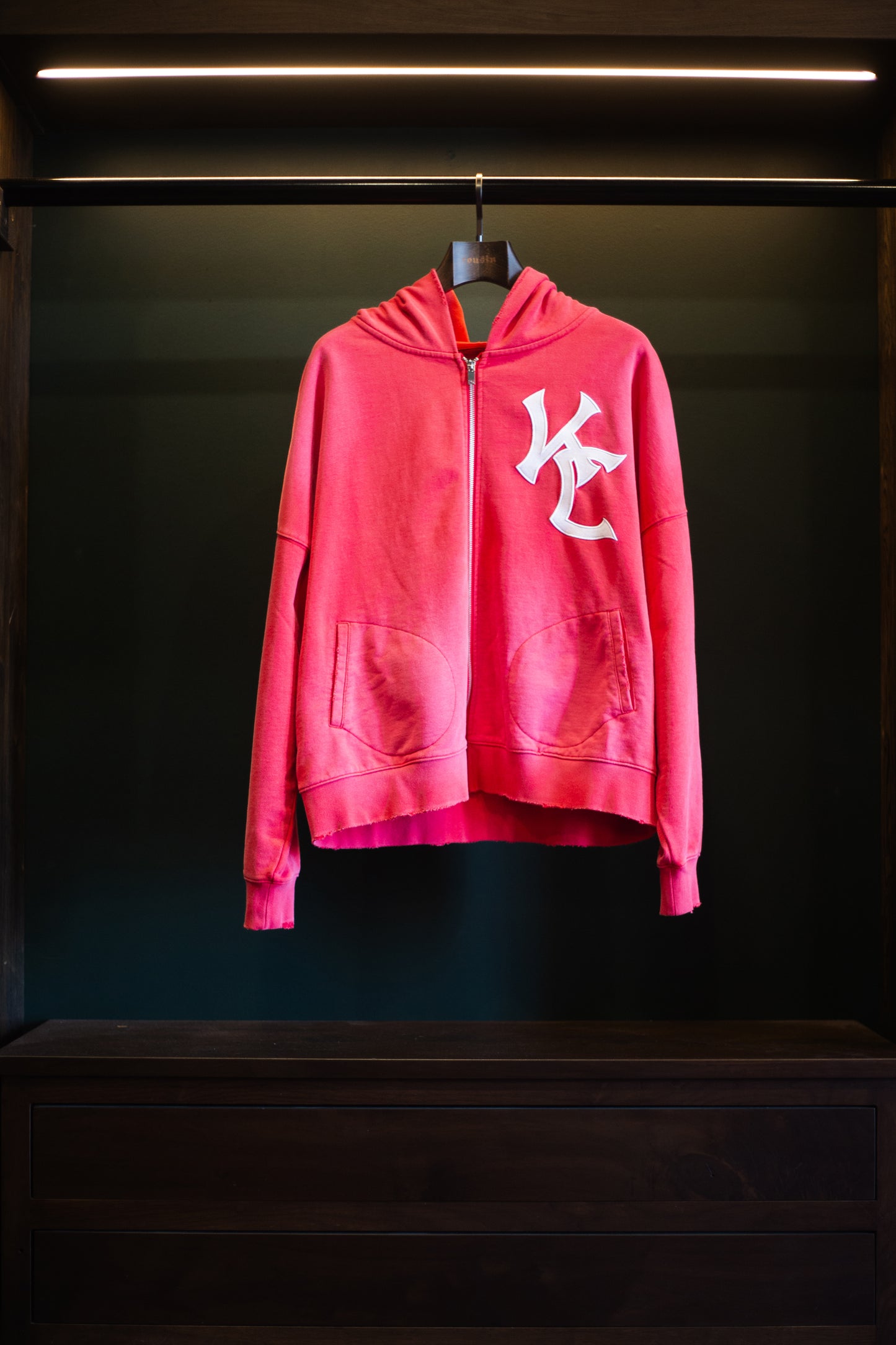 Cousin Embroidered KC Zip Up Vintage Red