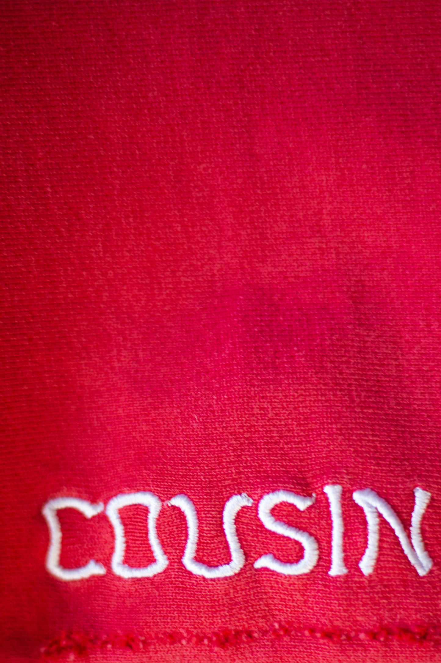 Cousin Embroidered KC Zip Up Vintage Red
