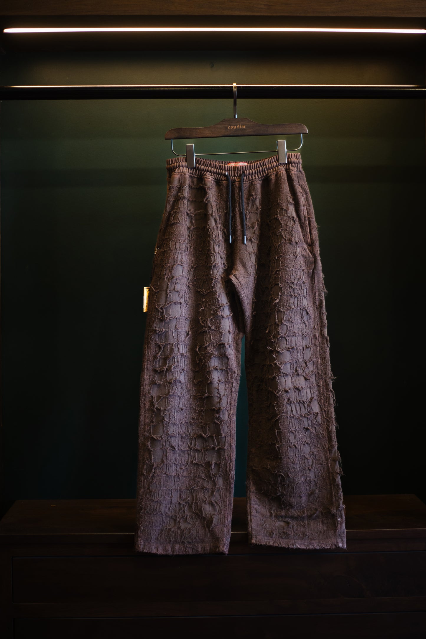 Cousin Bandage Sweats Washed Brown
