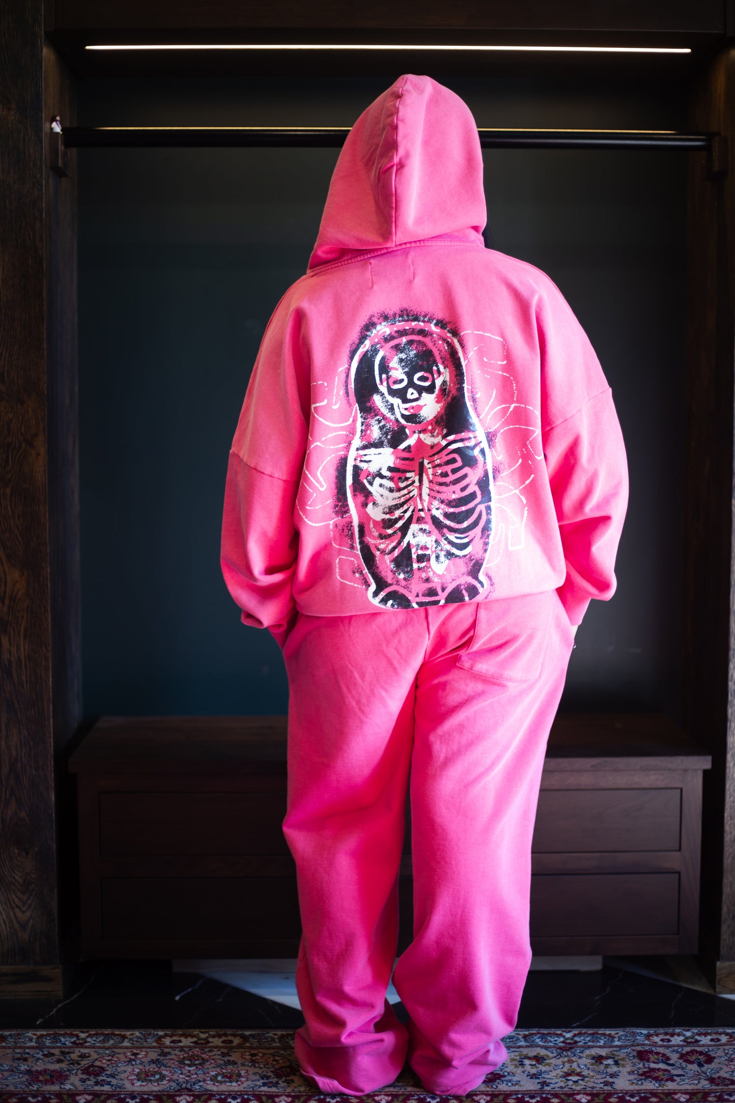 Cousin Matryoshka OG Front Logo Hoodie Washed Pink