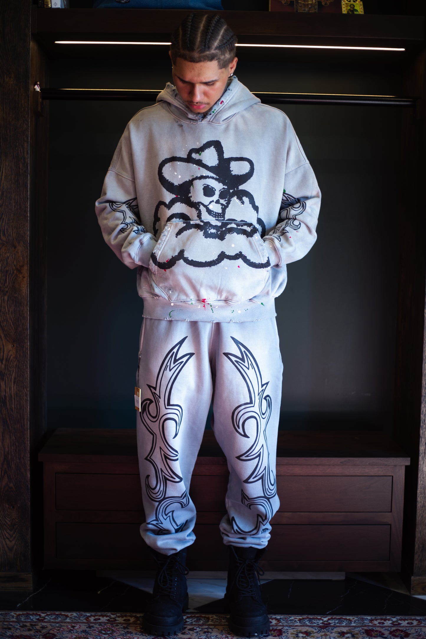 Cousin Cowboy Skull Hoodie