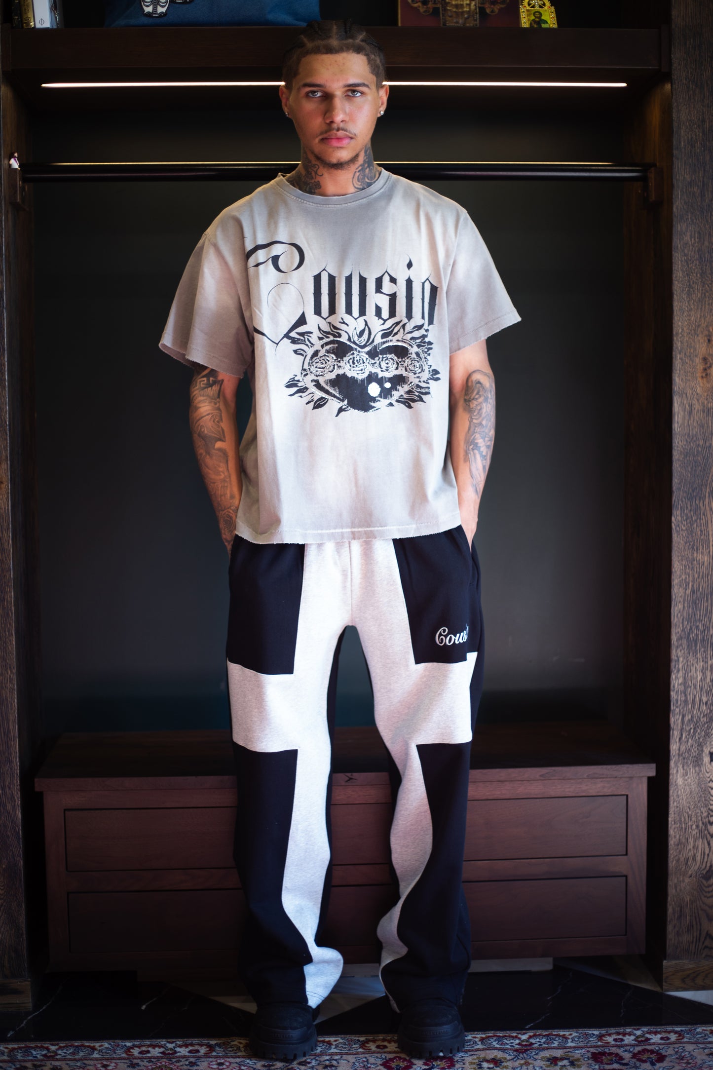 Cousin Color Block Cross Sweats