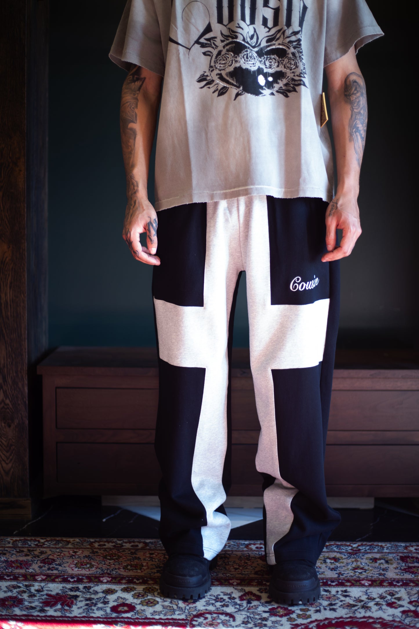 Cousin Color Block Cross Sweats