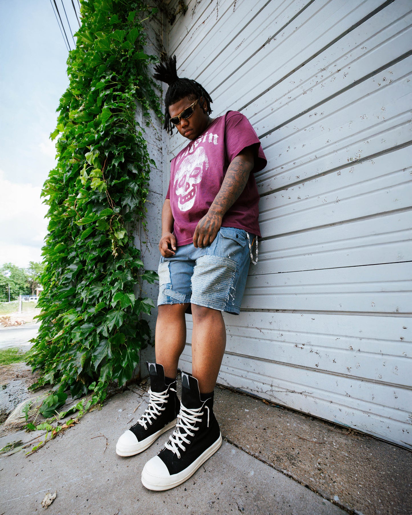 Fisherman Patchwork Twill Shorts