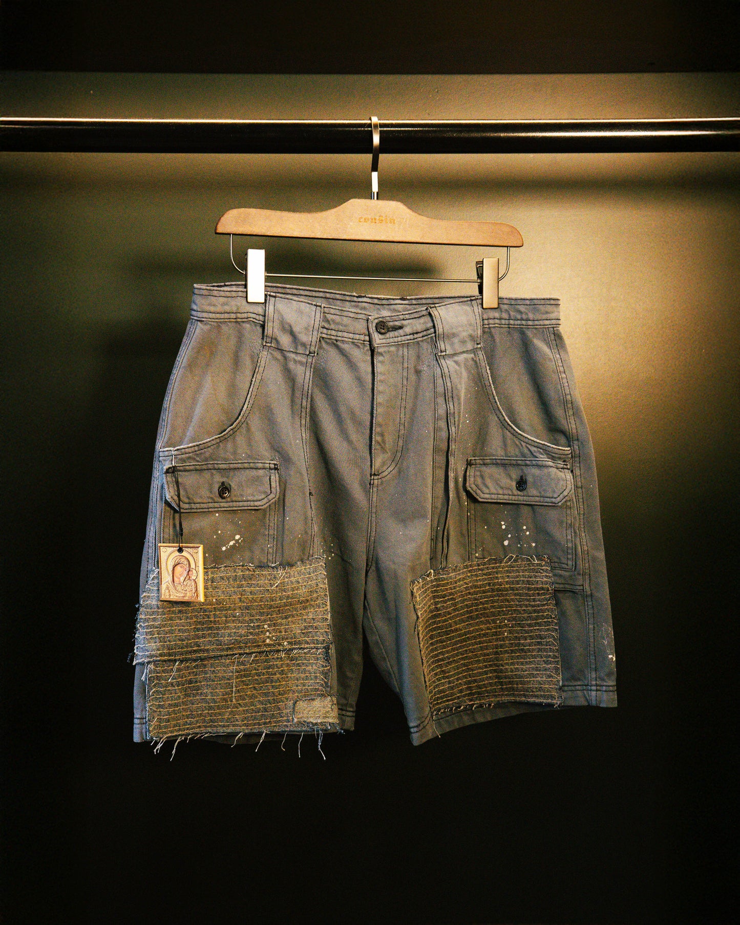 Fisherman Patchwork Twill Shorts
