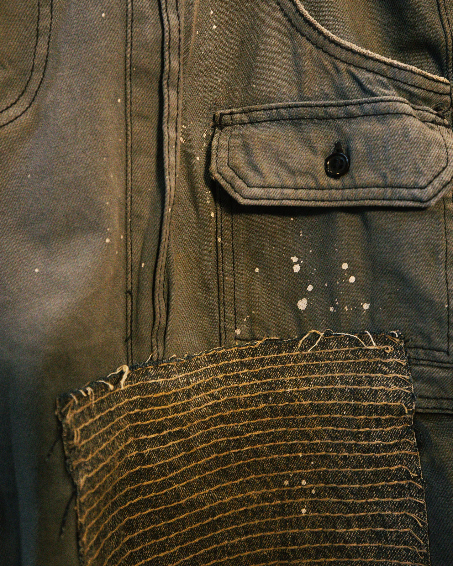 Fisherman Patchwork Twill Shorts